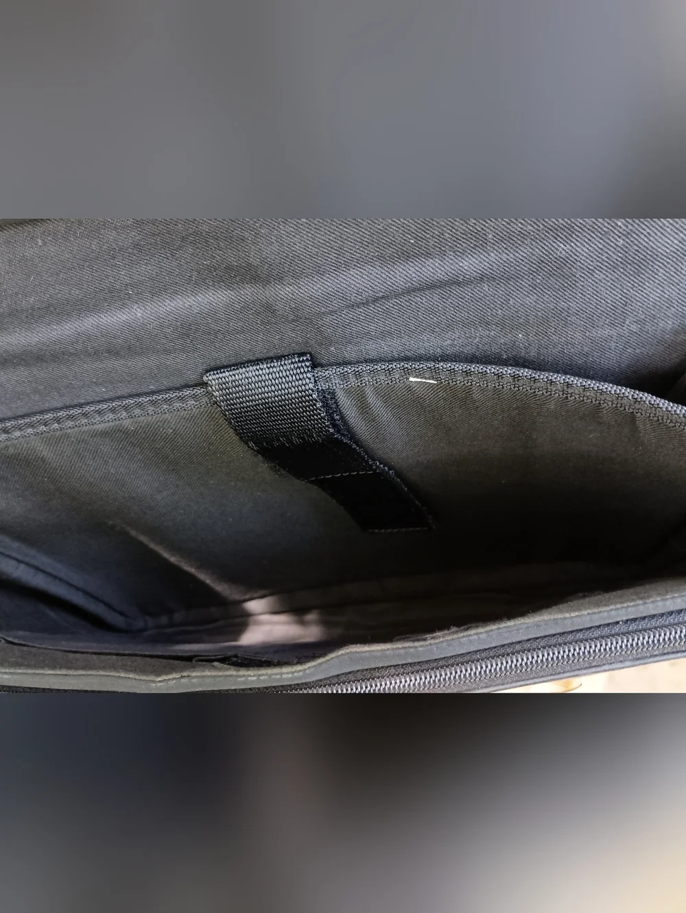 Nine West Black Laptop Messenger Bag with Silver Hardware